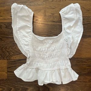 Super cute white Zara top!
